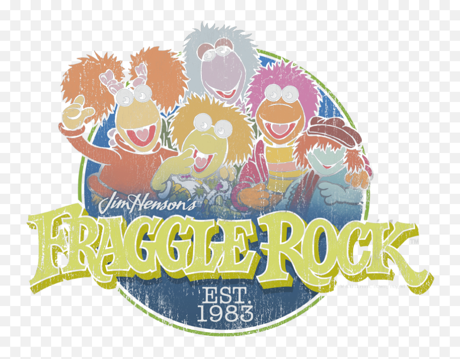Fraggle Rock Circle Logo Menu0027s Regular Fit T - Shirt Jim Henson Television Png,100 Pics Logos 81