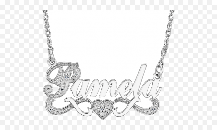 Alison And Ivy Diamond Name Necklace - Solid Png,Versace Icon Chain Necklace