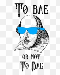 Funny Shakespeare Meme To Bae Or Not Spiral Notebook - png