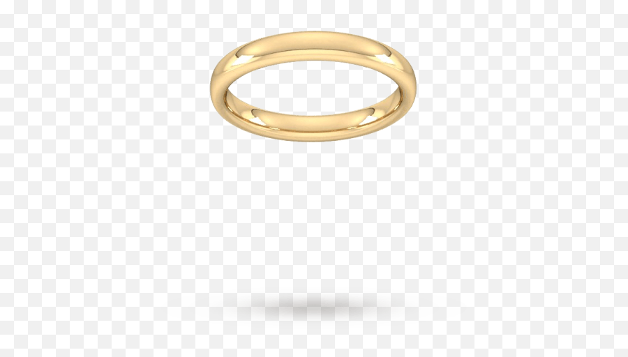 3mm Slight Court Heavy Wedding Ring In 18 Carat Yellow Gold Png