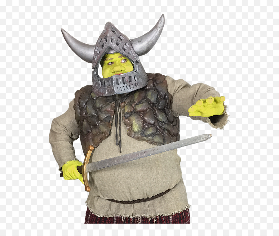 Charades Theatrical Costume Hire - St Helens Shrek With Armor Png,Shrek Head Png