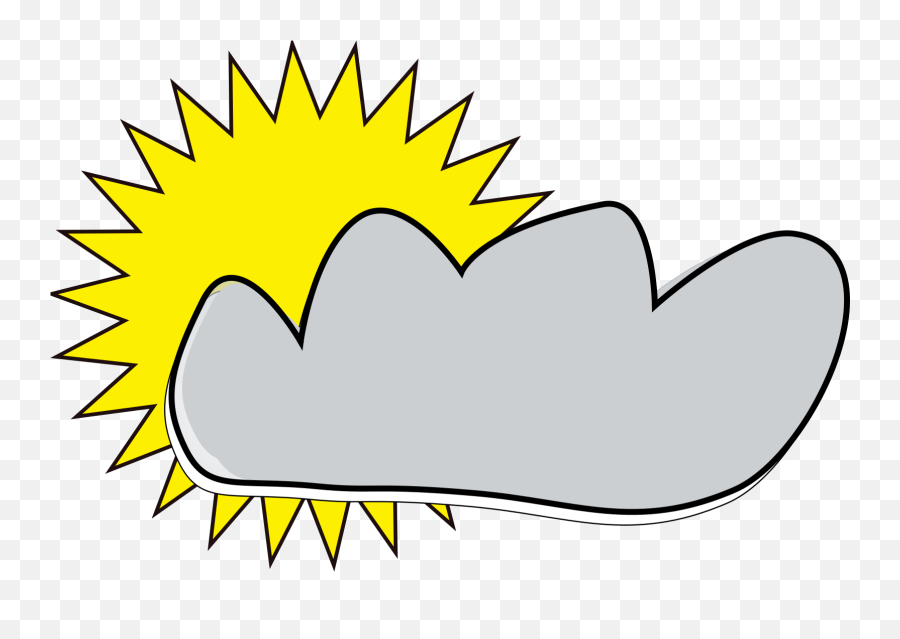 Partly Cloudy Svg Vector Clip Art - Svg Clipart Horizontal Png,Partly Cloudy Icon