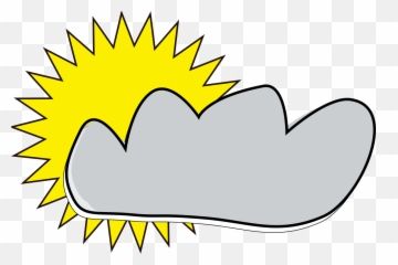 Partly Cloudy Svg Vector Clip - Clipart Horizontal png