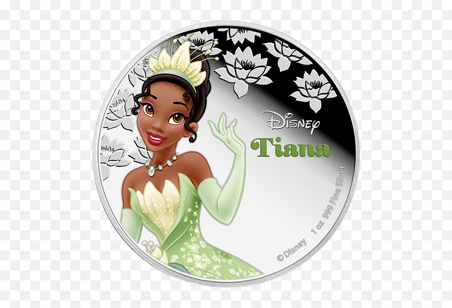 1 Oz Pure Silver Coin U2013 Disney Princess Tiana 2016 The - Tiana Princess And The Frog Png,Tiana Png