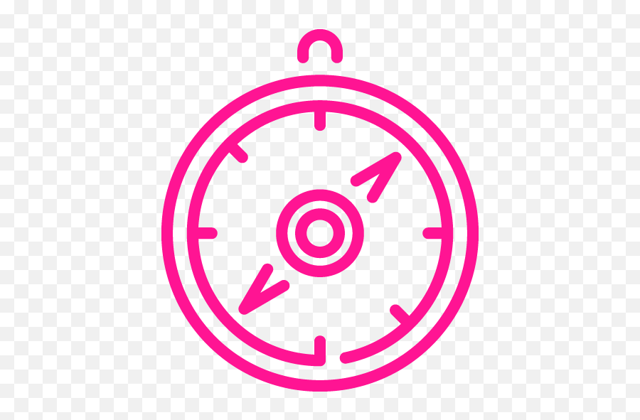 Deep Pink Compass 2 Icon - Free Deep Pink Compass Icons Transparent Clock Clipart Black And White Png,Deep Icon