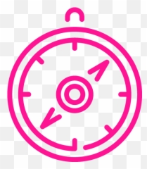 Deep Pink Compass 2 Icon - Free deep icons Transparent Clock Clipart Black And White png