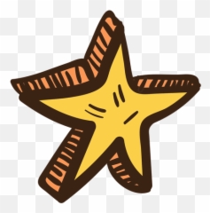3d Star Colored Doodle - Transparent PNG u0026 SVG vector file