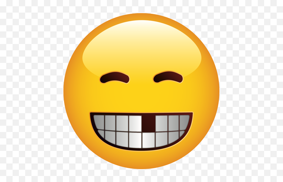 Emoji U2013 The Official Brand Smiling Face With Missing Teeth - Emoji Beaming Face With Smiling Eyes Png,Smile Emoji Png