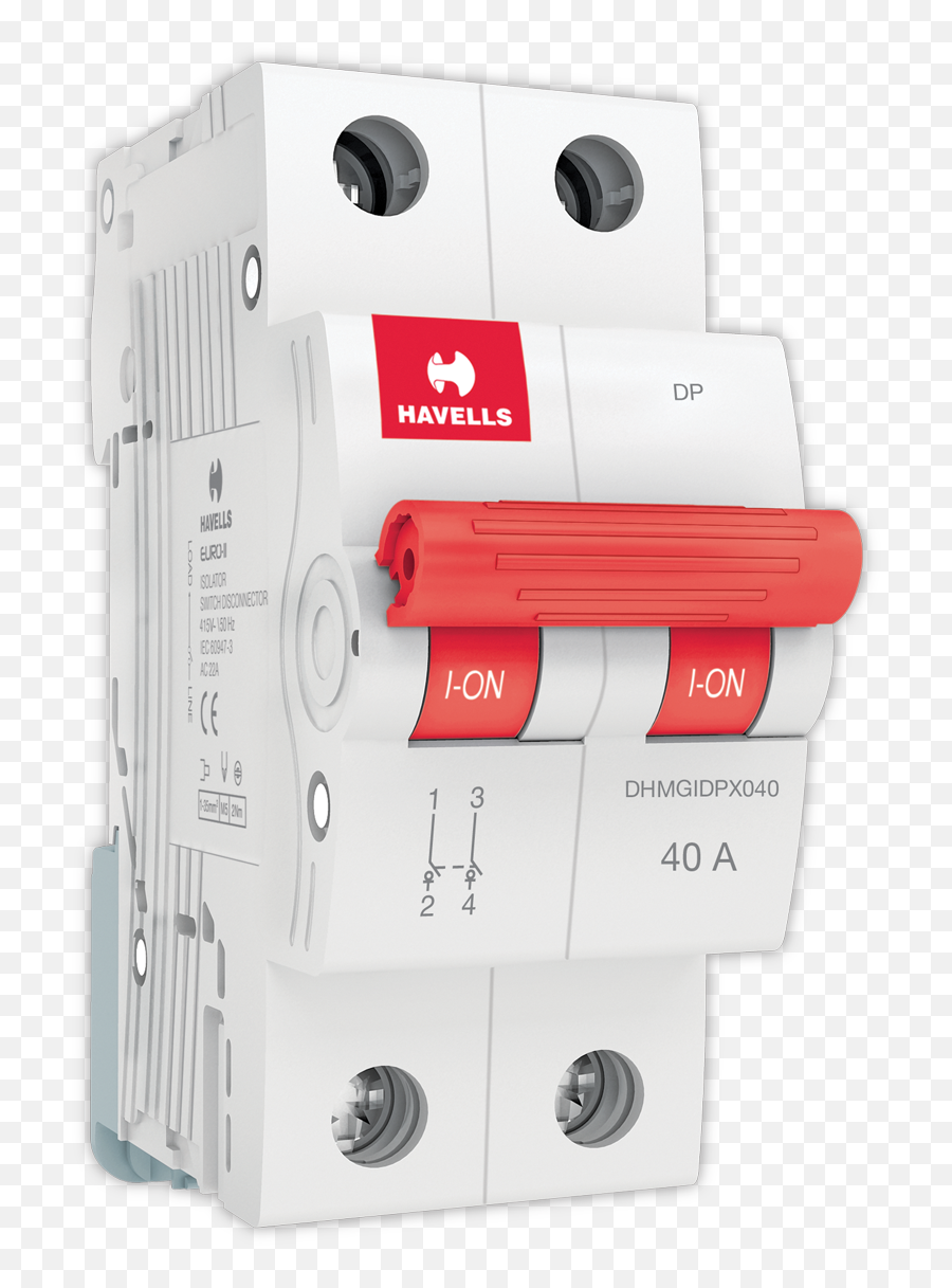 Electrical Switch Png Transparent Image - Havells 40 Amp Mcb,Electrical Png