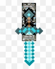 Minecraft Diamond Sword Png - Foam Diamond At Toys R Us Enchanted Minecraft Sword