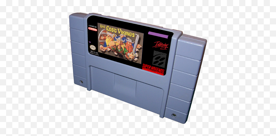 Download Hd Lost Vikings Pre - Owned Snes Transparent Png Lost Vikings 2 Snes Cart,Snes Png