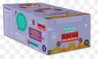 Kids Health Bar - Timios Berry Healthy Snack For Energy png