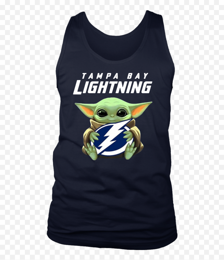 Baby Yoda Hug Tampa Bay Lightning Logo - Baby Yoda Tampa Bay Lightning Png,Tampa Bay Lightning Logo Png