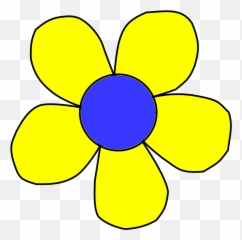 Blue And Yellow Flower Png Svg Clip Art For Web - Download Flowers Art