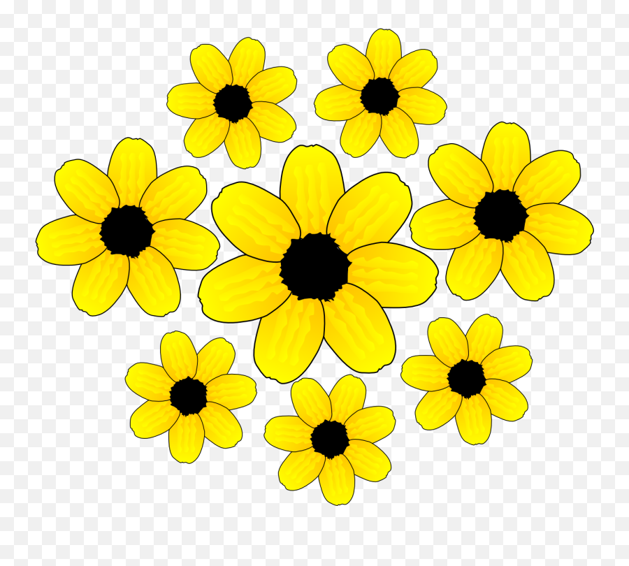 Clipart Flowers Yellow Transparent - Yellow Flowers Clipart Png,Flowers Clipart Transparent