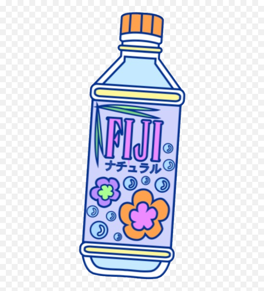 Fiji Water Vaporwave Sticker - Redbubble Stickers Aesthetic Png,Fiji Water Png