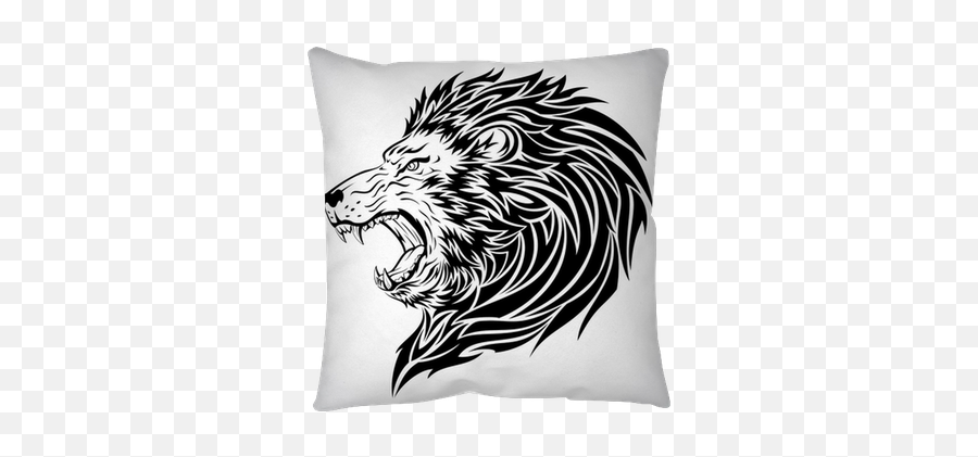 Lion Tattoo Throw Pillow U2022 Pixers - We Live To Change Pencil Shading Of Lion Png,Lion Tattoo Png