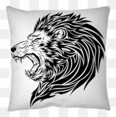 Lion Tattoo Throw Pillow U2022 Pixers - We live change Pencil Shading Of png