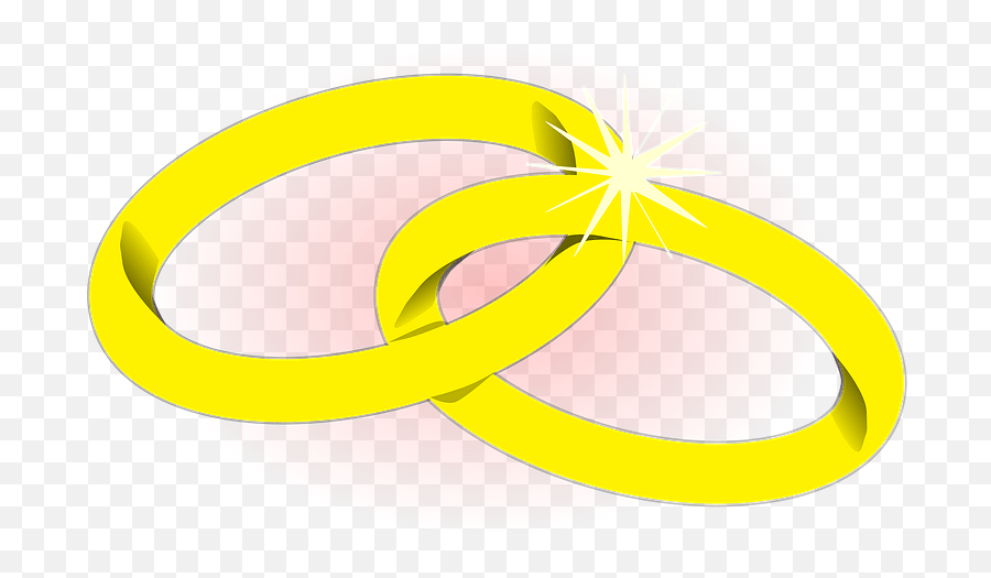 Two Gold Wedding Bands Intertwined Clipart Free Download - Wedding Rings Clip Art Png,Wedding Ring Clipart Png