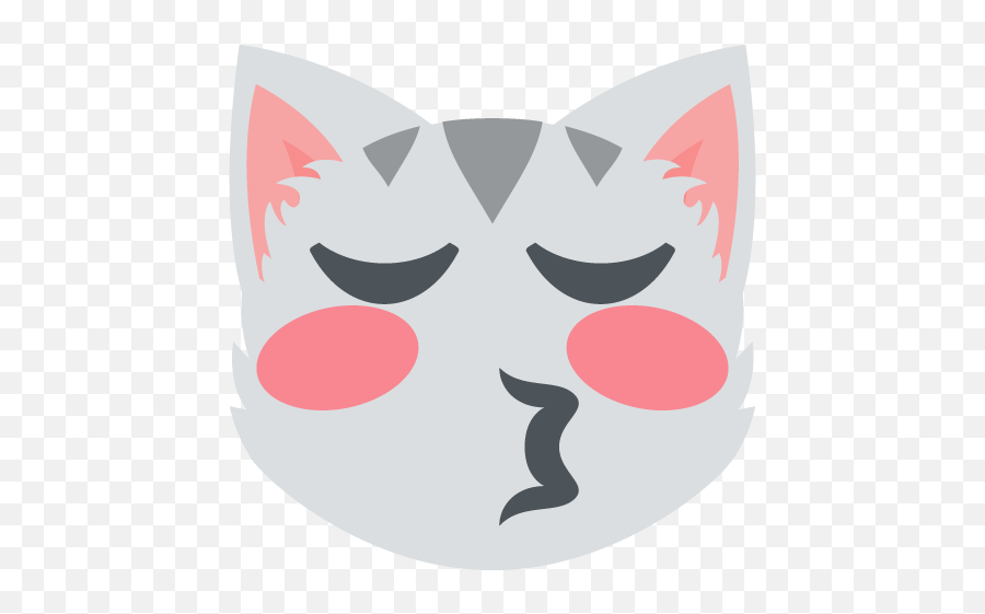 Kissing Cat Face With Closed Eyes Emoji Emoticon Vector Icon Beso Gato Png Kissing Emoji Png