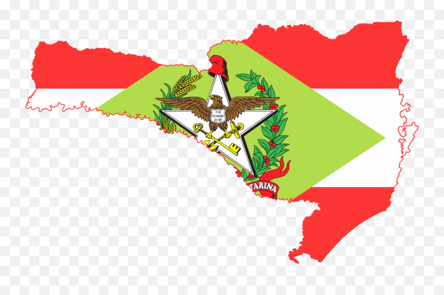 Fileflag Map Of Santa Catarinapng - Wikimedia Commons Santa Catarina Brazil Logo,Santa Png Image