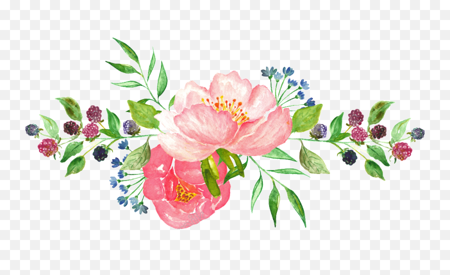 Library Of Watercolor Flowers Vector - Watercolor Flowers Transparent Background Png,Watercolor Flowers Transparent Background