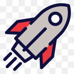 Space Ship Rocket Launch - Transparent Icon Png