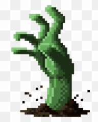 Ftestickers Zombie Hand Pixel Sticker - Zombie Hand Pixel Art Png,Zombie Hand Png