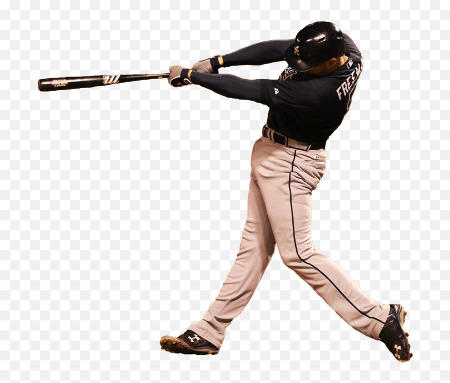 Atlanta Braves Freddie Freeman Transparent Png - Stickpng Baseball Player Swinging Bat Png,Atlanta Braves Logo Png