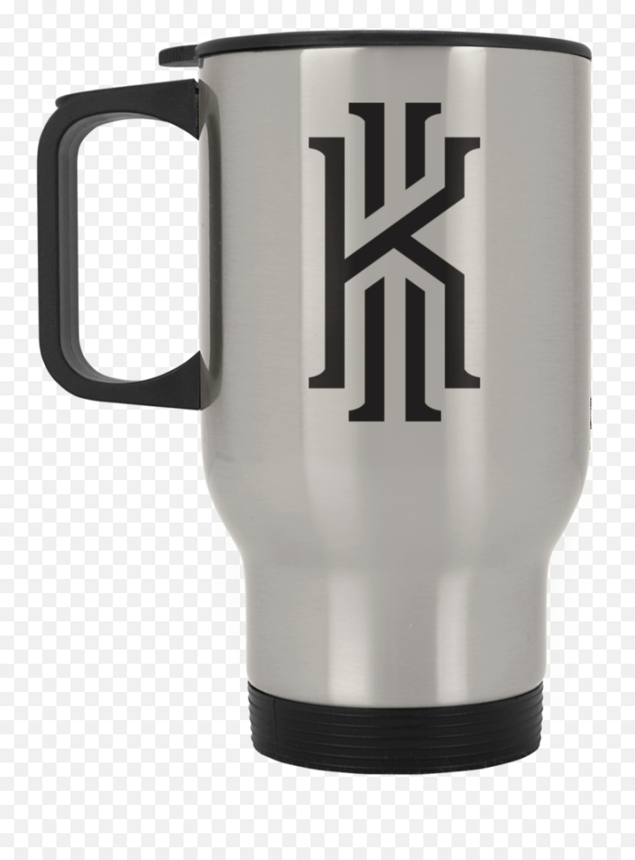 Kyrie Irving Logo Silver Stainless Travel Mug - Aunt To Godmother Gifts Png,Kyrie Irving Png