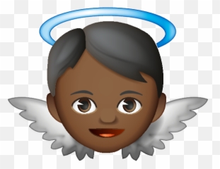 Emoji U2013 The Official Brand Boy Angel Variation Black - Black Angel Emoji Png,Boy Emoji Png