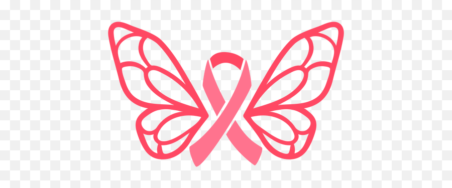 Breast Cancer Butterfly Ribbon - Transparent Png U0026 Svg Butterfly Breast Cancer Ribbon Svg,Cancer Ribbon Logo