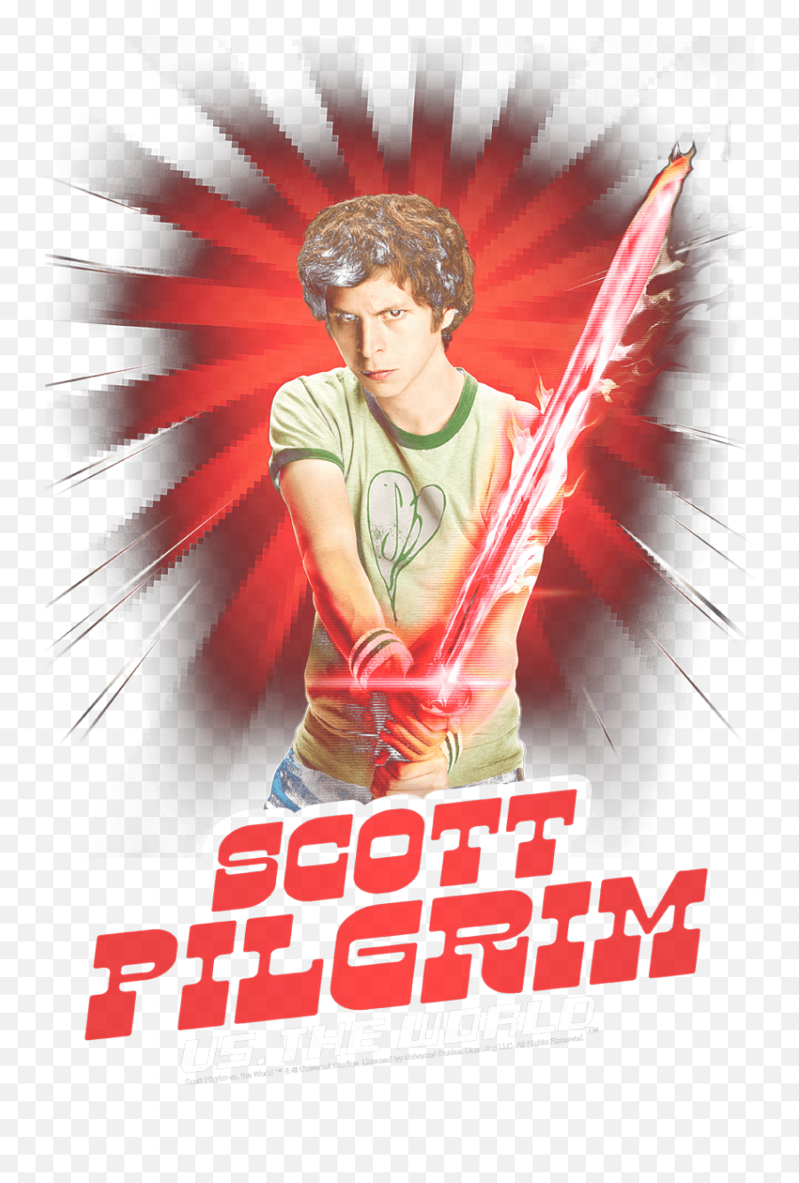 Scott Pilgrim Vs The World Super Sword Menu0027s Regular Fit T - Shirt Scott Pilgrim Vs The World Png,Scott Pilgrim Png
