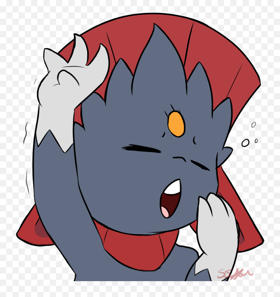 Yawning Weavile By Drakethekobold - Fur Affinity Dot Net Fictional Character Png,Weavile Png