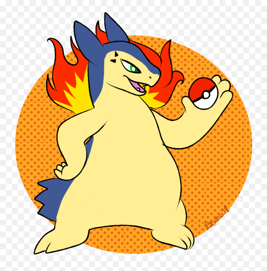 Typhlosion With A Ball - Sf By Therainbowtroll Fur Fictional Character Png,Typhlosion Png