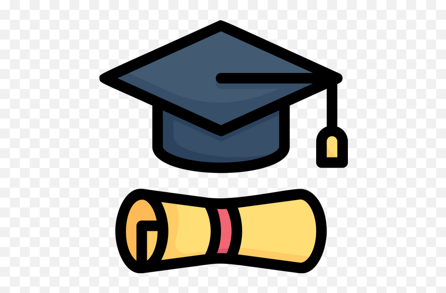 Free Graduation Icon Of Colored Outline Style - Available In Graduation Icon Png,Graduate Icon Vector