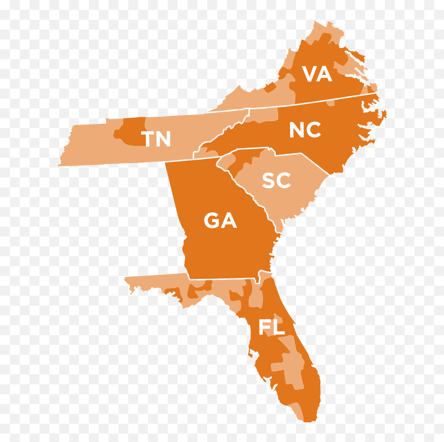 Florida Natural Gas Supplier For Businesses South - Florida Georgia South Carolina Png,Florida Map Png