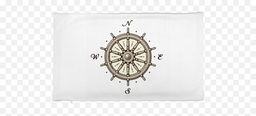 Ship Wheel Rectangular Pillow Case Only Png