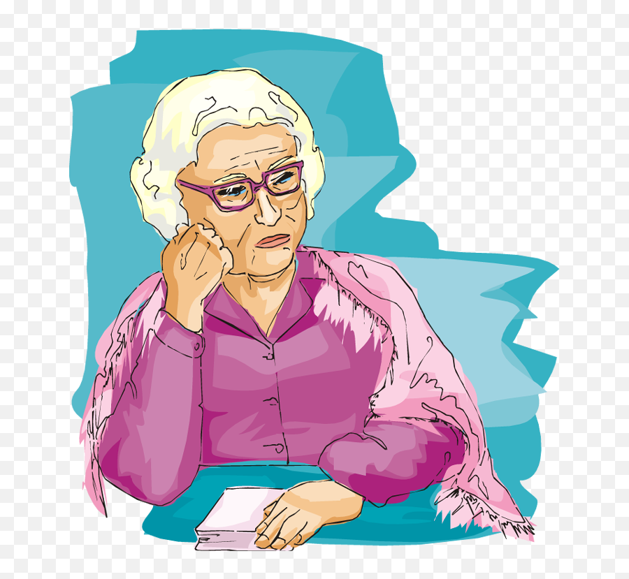 Old Clipart Woman - Sad Old Lady Clipart Png,Old Lady Png