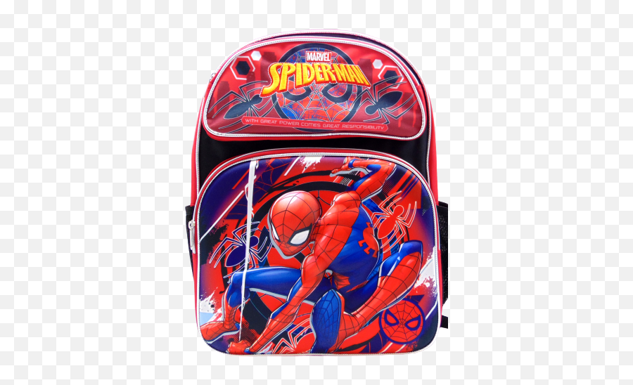 Spider - Man Full Size 16 Inch Deluxe Backpack Png,Spider Man The Icon Book