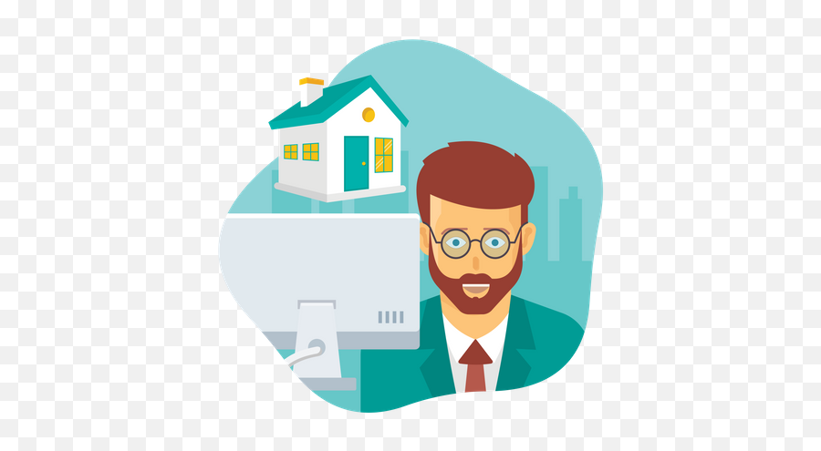 Property Agent Icon - Download In Colored Outline Style Worker Png,Broker Icon