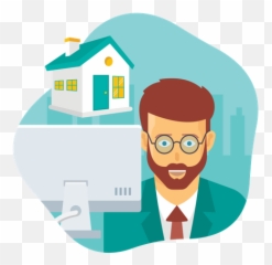 Property Agent Icon - Download in Colored Outline Style Worker png