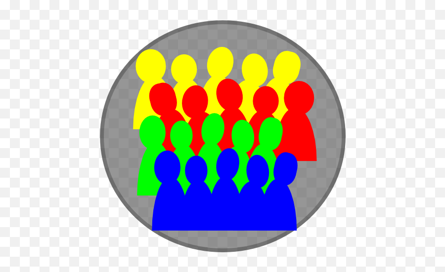 Smaller Crowd 3color Clip Art - Vector Clip Art Clip Art Png,Large Crowd Icon