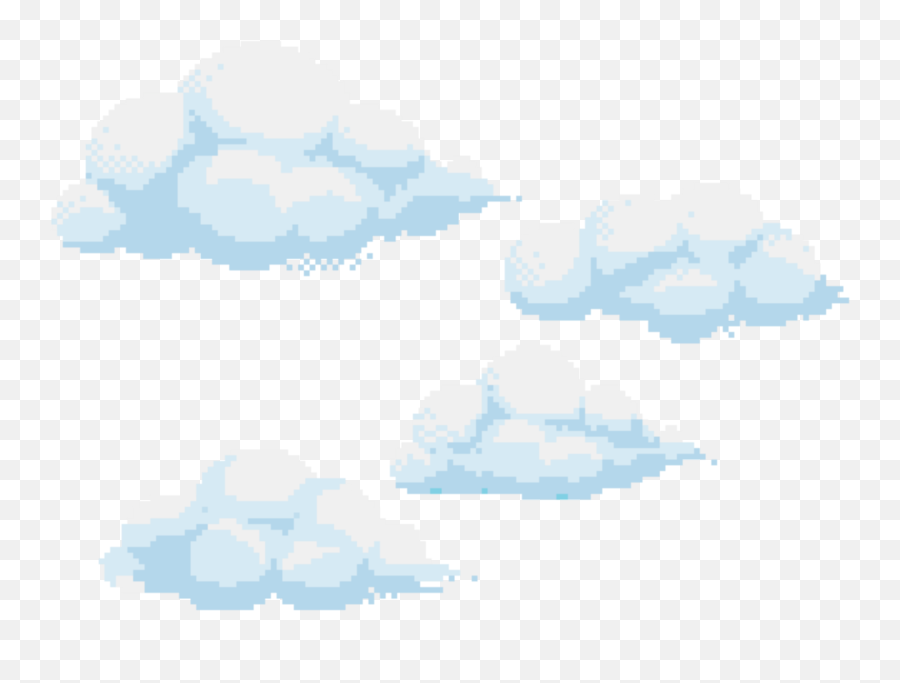 Pixelated Aesthetic Cloud Png - Snow,Cloud Emoji Png