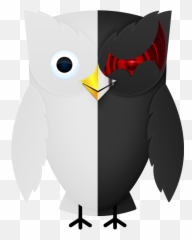 Got Bored So I Turned The Duolingo Owl Into Monokuma - Owl Png,Monokuma Png
