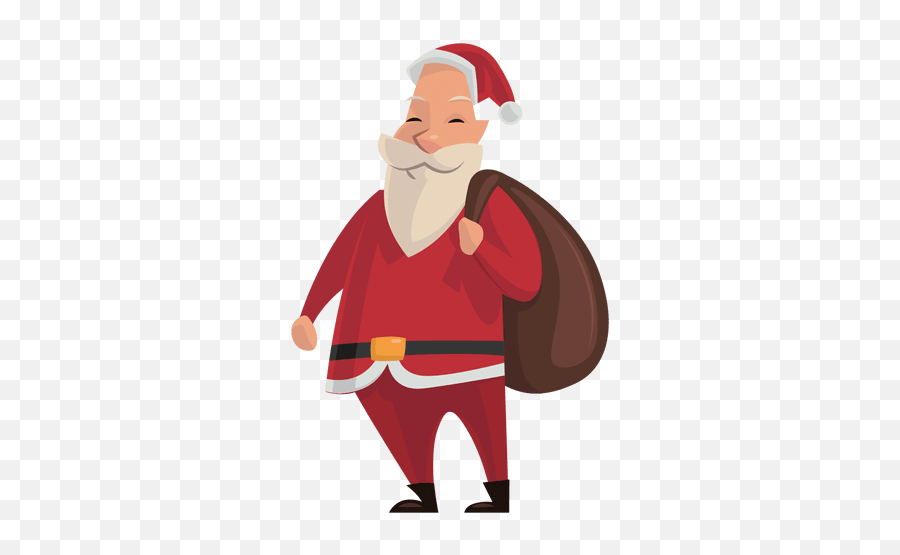 Santa With Sack - Transparent Png U0026 Svg Cartoon,Sack Png