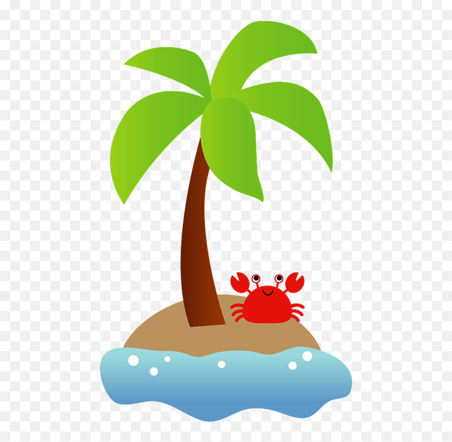 Island Palm Tree Crab Clipart Free Download Transparent - Island Palm Tree Clipart Png,Crab Transparent