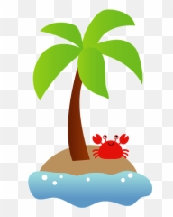 Island Palm Tree Crab Clipart Free Download Transparent - Island Palm Tree Clipart Png,Crab Transparent