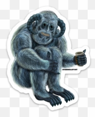 Chicago Sasquatch Sticker Artwork - Spider Monkey Png,Sasquatch Png