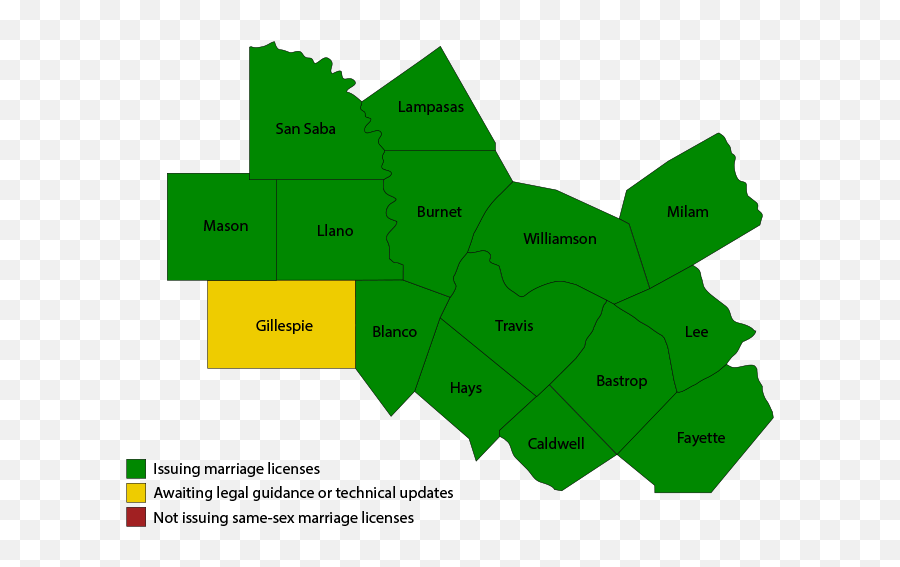 Central Texas Counties Issuing Same - Central Texas Texas Counties Png,Texas Map Png
